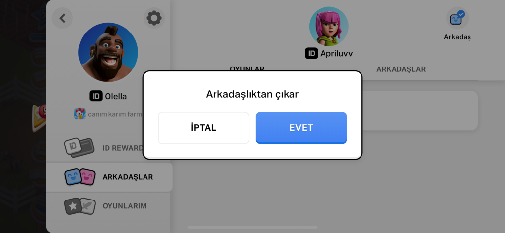 hayday arkadaş silme ekleme